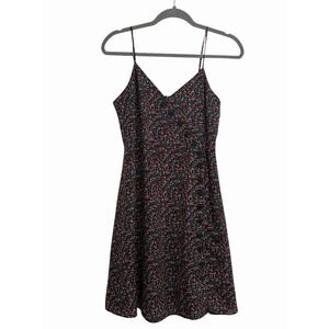 Madewell Womens Silk Button Wrap Cami Dress Ditsy Floral Cottagecore 90s Size 6